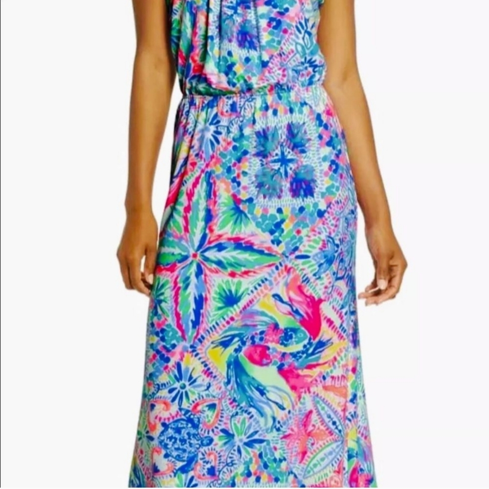Lilly Pulitzer Marlisa Slub Maxi Dress Sleeveless Size XS